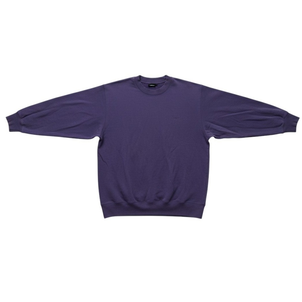 Only NY Sweatshirt Mens Medium Purple Good Embroidered Logo Crewneck USA Made
